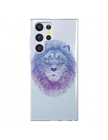 Coque Samsung Galaxy S22 Ultra 5G Lion Animal Transparente - Rachel Caldwell
