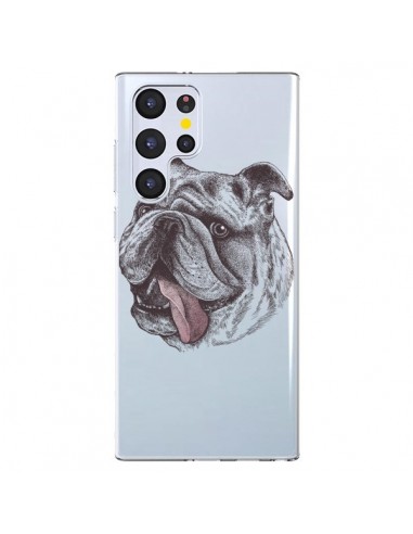 Coque Samsung Galaxy S22 Ultra 5G Chien Bulldog Dog Transparente - Rachel Caldwell