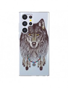 Coque Samsung Galaxy S22 Ultra 5G Loup Wolf Attrape Reves...