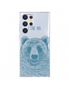 Coque Samsung Galaxy S22 Ultra 5G I Love You Bear Ours...