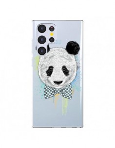 Coque Samsung Galaxy S22 Ultra 5G Panda Noeud Papillon...