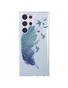 Coque Samsung Galaxy S22 Ultra 5G Plume Feather Fly Away...