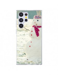 Coque Samsung Galaxy S22 Ultra 5G Bonhomme de Neige - R...