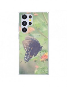 Coque Samsung Galaxy S22 Ultra 5G Papillon Butterfly - R...