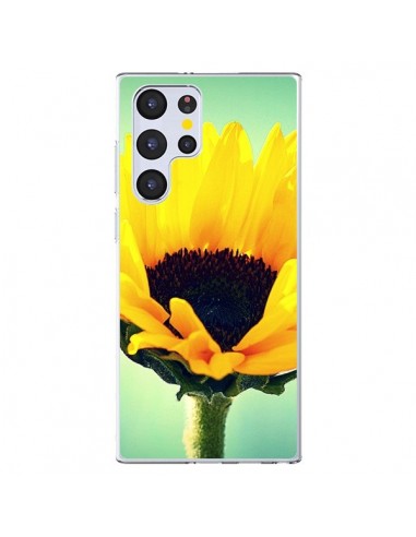 Coque Samsung Galaxy S22 Ultra 5G Tournesol Zoom Fleur - R Delean