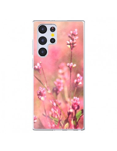 Coque Samsung Galaxy S22 Ultra 5G Fleurs Bourgeons Roses - R Delean