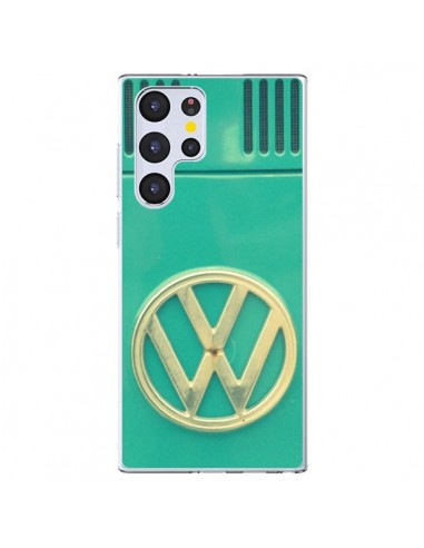 Coque Samsung Galaxy S22 Ultra 5G Groovy Van Hippie VW Bleu - R Delean