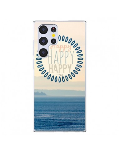 Coque Samsung Galaxy S22 Ultra 5G Happy Day Mer Ocean Sable Plage Paysage - R Delean