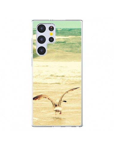 Coque Samsung Galaxy S22 Ultra 5G Mouette Mer Ocean Sable Plage Paysage - R Delean