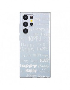 Coque Samsung Galaxy S22 Ultra 5G Happy Happy Blanc...