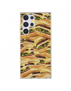 Coque Samsung Galaxy S22 Ultra 5G Burger Hamburger...