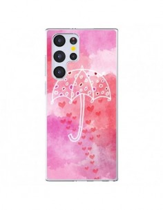 Coque Samsung Galaxy S22 Ultra 5G Parapluie Coeur Love...