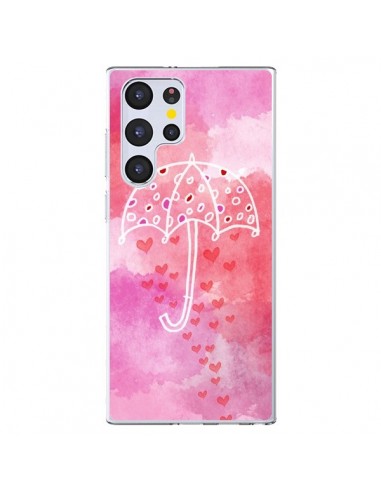 Coque Samsung Galaxy S22 Ultra 5G Parapluie Coeur Love Amour - Sylvia Cook