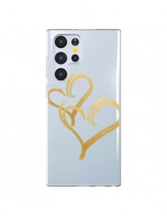 Coque Samsung Galaxy S22 Ultra 5G Deux Coeurs Love Amour...