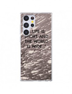 Coque Samsung Galaxy S22 Ultra 5G Life is short Foret -...