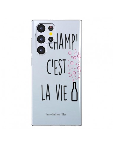 Coque Samsung Galaxy S22 Ultra 5G Le Champ, c'est la Vie Transparente - Les Vilaines Filles