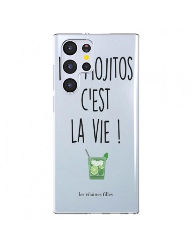 Coque Samsung Galaxy S22 Ultra 5G Les Mojitos, c'est la vie Transparente - Les Vilaines Filles