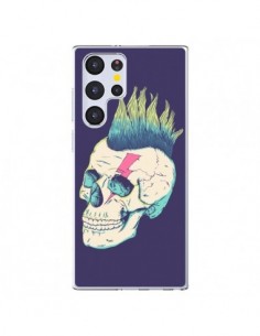 Coque Samsung Galaxy S22 Ultra 5G Tête de mort Punk -...