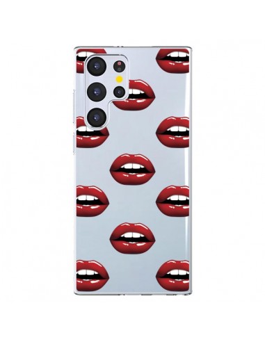 Coque Samsung Galaxy S22 Ultra 5G Lèvres Rouges Lips Transparente - Yohan B.
