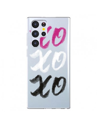 Coque Samsung Galaxy S22 Ultra 5G XoXo Rose Blanc Noir Transparente - Yohan B.