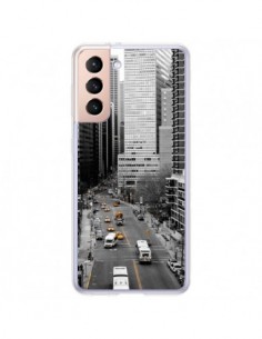 Coque Samsung Galaxy S21 Plus 5G New York Noir et Blanc -...