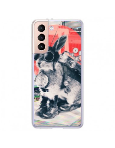 Coque Samsung Galaxy S21 Plus 5G Lapin Time Traveller - Ali Gulec