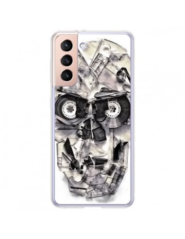 Coque Samsung Galaxy S21 Plus 5G Tape Skull K7 Tête de Mort - Ali Gulec