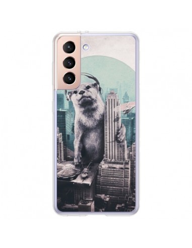 Coque Samsung Galaxy S21 Plus 5G Loutre Dj New York - Ali Gulec