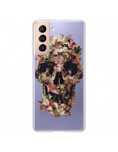 Coque Samsung Galaxy S21 Plus 5G Jungle Skull Tête de Mort Transparente - Ali Gulec