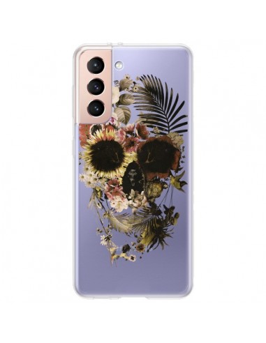 Coque Samsung Galaxy S21 Plus 5G Garden Skull Tête de Mort Transparente - Ali Gulec
