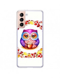 Coque Samsung Galaxy S21 Plus 5G Chouette Automne - Annya...