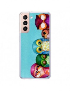 Coque Samsung Galaxy S21 Plus 5G Famille Chouettes -...