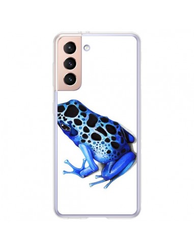 Coque Samsung Galaxy S21 Plus 5G Grenouille Bleue - Annya Kai