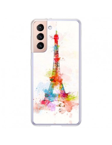 Coque Samsung Galaxy S21 Plus 5G Paris Tour Eiffel Muticolore - Asano Yamazaki