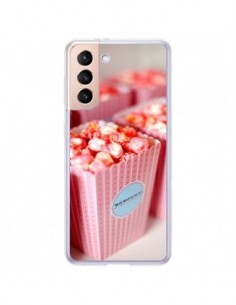 Coque Samsung Galaxy S21 Plus 5G Punk Popcorn Rose -...