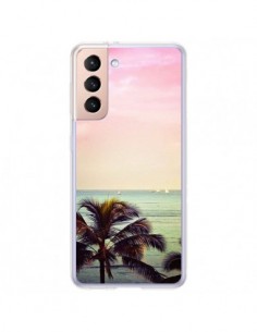 Coque Samsung Galaxy S21 Plus 5G Sunset Palmier Palmtree...