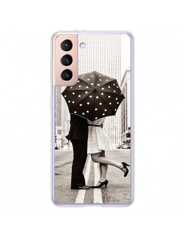 Coque Samsung Galaxy S21 Plus 5G Secret under Umbrella Amour Couple Love - Asano Yamazaki