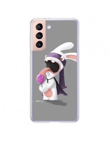 Coque Samsung Galaxy S21 Plus 5G Lapin Crétin Sucette - Bertrand Carriere