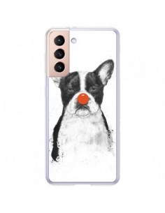 Coque Samsung Galaxy S21 Plus 5G Clown Bulldog Chien Dog...