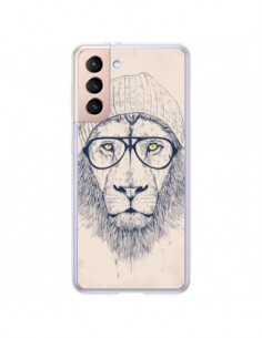 Coque Samsung Galaxy S21 Plus 5G Cool Lion Lunettes -...
