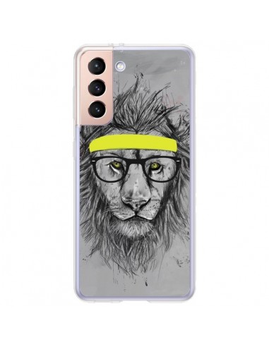 Coque Samsung Galaxy S21 Plus 5G Hipster Lion - Balazs Solti