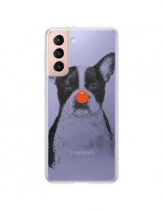 Coque Samsung Galaxy S21 Plus 5G Clown Bulldog Dog Chien...