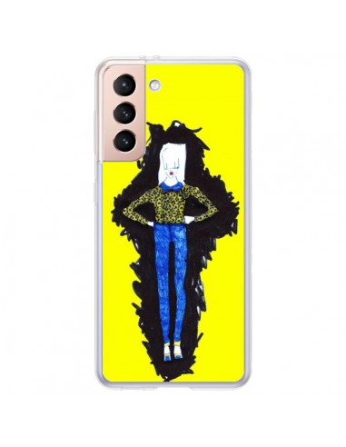 Coque Samsung Galaxy S21 Plus 5G Julie Femme Fashion Mode Jaune - Cécile