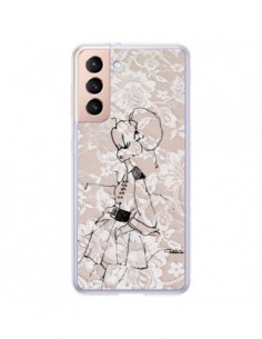 Coque Samsung Galaxy S21 Plus 5G Croquis Dentelle Femme...