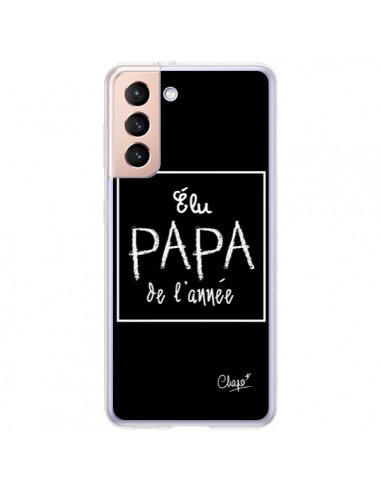 Coque Samsung Galaxy S21 Plus 5G Elu Papa de l'Année Noir - Chapo