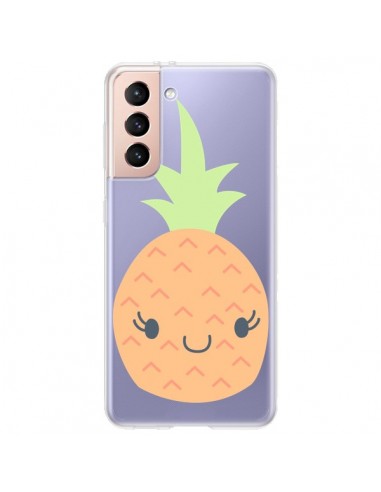 Coque Samsung Galaxy S21 Plus 5G Ananas Pineapple Fruit Transparente - Claudia Ramos