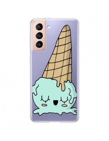 Coque Samsung Galaxy S21 Plus 5G Ice Cream Glace Summer Été Renverse Transparente - Claudia Ramos