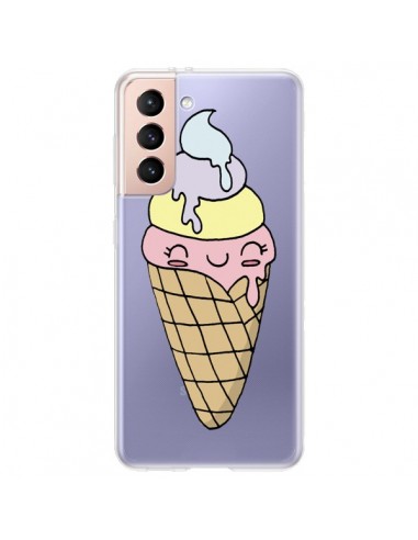 Coque Samsung Galaxy S21 Plus 5G Ice Cream Glace Summer Été Parfum Transparente - Claudia Ramos