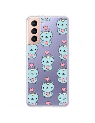 Coque Samsung Galaxy S21 Plus 5G Hamster Love Amour Transparente - Claudia Ramos