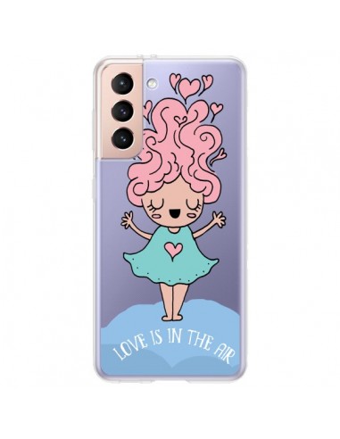 Coque Samsung Galaxy S21 Plus 5G Love Is In The Air Fillette Transparente - Claudia Ramos